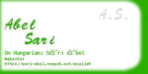 abel sari business card